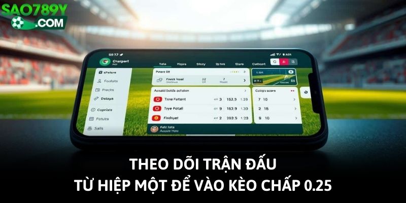 Theo dõi trận đấu từ hiệp một để vào kèo chấp 0.25